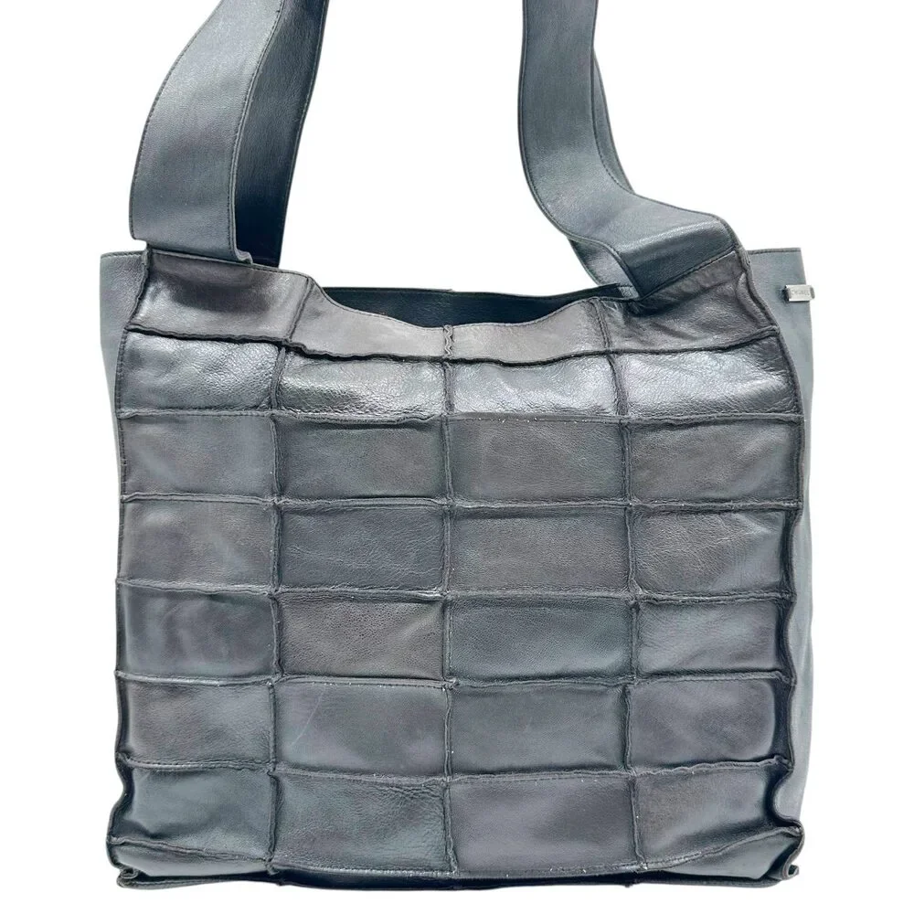 Chanel Black Patchwork Lambskin Leather Tote Bag 1997-99